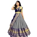 New Designed South Indian Chanderi Unstitched Lehenga Choli For Women And Girls-Kumkum.