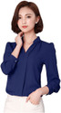 Tishani Women Solid Casual Blue Shirt