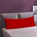 Body Pillowcase 18"x 54" with Invisible Zipper Closure Long Red Pillow Cover (Red Cover Only, Set of 1)