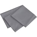 Long Body Pillow Cover | 18" x 54" Inch Rayon Cotton Grey Pillowcase with Hidden Zipper | 210 TC (1 Piece)