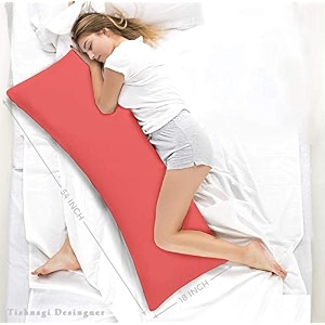 microfiber body pillow with peach cover 18 x 54 inch