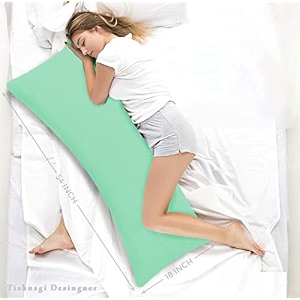 body pillow with cover aqua green 54 x 18 inch