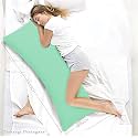 Body Pillow with Cover Aqua Green, 54 x 18 Inch