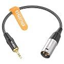 Tisino 3.5mm to XLR Male Balanced Adapter Cable, XLR to Aux Cable, 1 FT