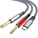 Tisino USB C to 1/4 inch Audio Cable, 6.35mm Audio Jack to USB C, 10 FT