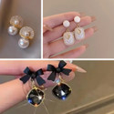 Tiso Korean three pieces combo Crystal, Pearl Alloy, Brass Cuff Earring, Earring Set, Huggie Earring, Rhinestone Studs, Stud Earring