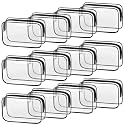 TISRATOK 12 PCS Clear Makeup Bags with Zipper, TSA Approved Toiletry Pouch