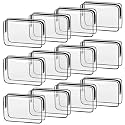 TISRATOK 12 PCS Clear Makeup Bags with Zipper, TSA Approved Toiletry Pouch