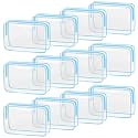 TISRATOK 12 PCS Clear Makeup Bags with Zipper, TSA Approved Toiletry Pouch