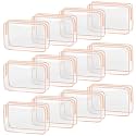 TISRATOK 12 PCS Clear Makeup Bags with Zipper, TSA Approved Toiletry Pouch