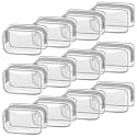 TISRATOK 12 PCS Clear Makeup Bags with Zipper, TSA Approved Toiletry Pouch