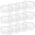 TISRATOK 12 PCS Clear Makeup Bags with Zipper, TSA Approved Toiletry Pouch