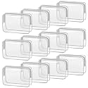 TISRATOK 12 PCS Clear Makeup Bags with Zipper, TSA Approved Toiletry Pouch