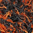 Tisspoms Halloween Crinkle Cut Paper Shred Filler, 1 LB Basket Filler Shredded Paper, Confetti Stuffing for Basket Filling, Birthdays, Weddings, DIY Gift Wrapping, Stuffer Party Supplies Black Orange