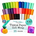 Tissue Paper for Gift Bags - 25 Colors, 100 Sheets 14x20in Wrapping Paper