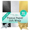 Tissue Paper for Gift Bags - 3 Colors 60 Sheets 14x20in Wrapping Paper