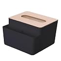 Tissue Storage Box Home Decor Living Room Tissue Boxes Paper Towel Tissue Case Cover Office (Black) (B Black)