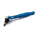 Titan 11317 1/4-Inch Drive x 4-Inch 90-Tooth Swivel Head Micro Ratcheting Bit Driver - Blue
