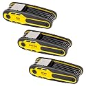 Titan 12773 24-Piece Folding Allen Wrench Set, Metric, SAE &amp; Star, Locking Hex Key Sets Lock at 90°, 135° &amp; 180° via Two Push Buttons, Sizes T9 to T40, 1.5mm to 8mm, &amp; 3/32" to 1/4"