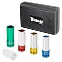 Titan 21095 4-Piece 1/2-Inch Drive Non-marring Impact Deep Lug Nut Socket Set