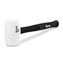 Titan 63106 16oz White Rubber Mallet, Non-marking Double-faced Solid Head, 13" Shock Absorbing Fiberglass Handle with Textured Grip