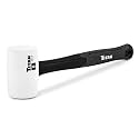 Titan 63118 8oz White Rubber Mallet, Non-marking Double-faced Solid Head, 11.5" Shock Absorbing Fiberglass Handle with Textured Grip