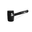 Titan 63217 16oz Rubber Mallet, Non-marking Double-faced Solid Head, 13" Shock Absorbing Fiberglass Handle with Textured Grip