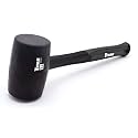 Titan 63232 32oz Rubber Mallet, Non-marking Double-faced Solid Head, 15" Shock Absorbing Fiberglass Handle with Textured Grip