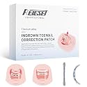 Titanium Alloy Ingrown Toenail Treatment, NailTools, and Ingrown Toenail Removal Kit SpeciallyDesigned for Curved Nail Repair and Ingrown ToenailCorrector (0.59/0.67in)