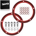 Titanium Alloy Twin Cam Derby Cover Bolts + 2Pc Gaskets + 20 Pc #11105 O-Ring for Harley Touring Dyna Electra Glide Softail Fatboy FXD 1999-2016 ，Replace #25416-99X