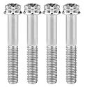 Titanium Flange M10 Bolt (M10x55mm Pitch 1.25mm, Silver)