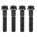 Titanium Flange M10 Bolt (M10x45mm Pitch 1.25mm, Black)
