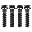 Titanium Flange M10 Bolt (M10x40mm Pitch 1.5mm, Black)