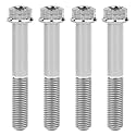 Titanium Flange M10 Bolt (M10x70mm Pitch 1.5mm, Silver)