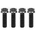 Titanium Flange M10 Bolt (M10x25mm Pitch 1.5mm, Black)