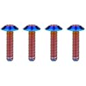 Titanium M4 M5 M6 Button Torx Head Bolt Screw (Burnt Blue, M5x25mm)