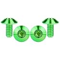 Titanium M4 M5 M6 Button Torx Head Bolt Screw (Green, M6x12mm)
