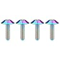 Titanium M4 M5 M6 Button Torx Head Bolt Screw (Rainbow, M4x15mm)