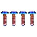 Titanium M4 M5 M6 Button Torx Head Bolt Screw (Burnt Blue, M5x20mm)