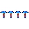 Titanium M4 M5 M6 Button Torx Head Bolt Screw (Burnt Blue, M4x10mm)