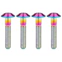 Titanium M4 M5 M6 Button Torx Head Bolt Screw (Rainbow, M6x30mm)