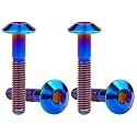 Titanium M4 M5 M6 Button Torx Head Bolt Screw (Burnt Blue, M6x35mm)