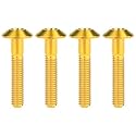 Titanium M4 M5 M6 Button Torx Head Bolt Screw (Gold, M6x30mm)
