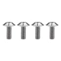 Titanium M4 M5 M6 Button Torx Head Bolt Screw (Silver, M6x15mm)