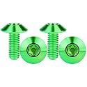 Titanium M4 M5 M6 Button Torx Head Bolt Screw (Green, M6x15mm)