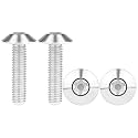 Titanium M4 M5 M6 Button Torx Head Bolt Screw (Silver, M6x25mm)