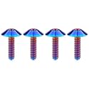 Titanium M4 M5 M6 Button Torx Head Bolt Screw (Burnt Blue, M5x15mm)