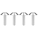 Titanium M4 M5 M6 Button Torx Head Bolt Screw (Silver, M4x15mm)