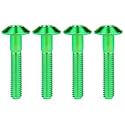 Titanium M4 M5 M6 Button Torx Head Bolt Screw (Green, M6x30mm)