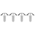 Titanium M4 M5 M6 Button Torx Head Bolt Screw (Silver, M4x10mm)